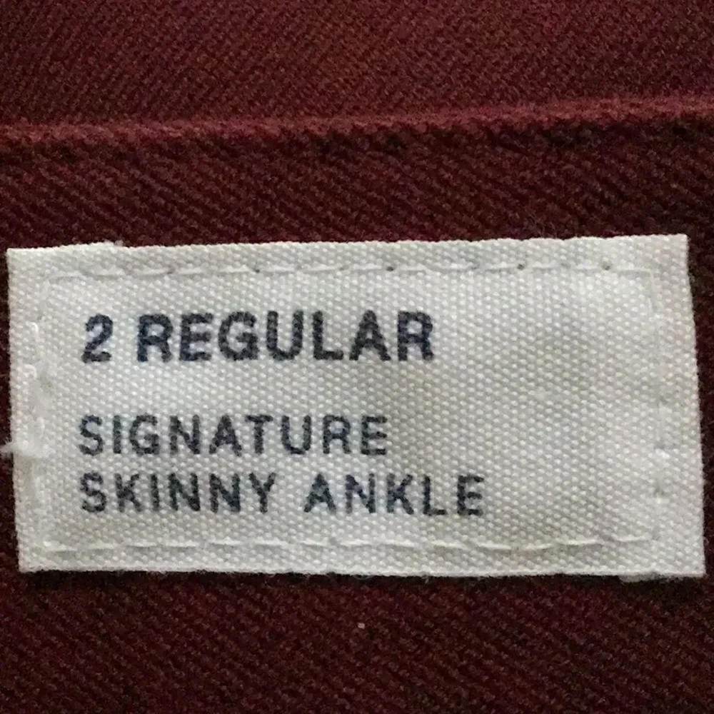 GAP Signature Burgundy Skinny Ankle Classic Pants NEW